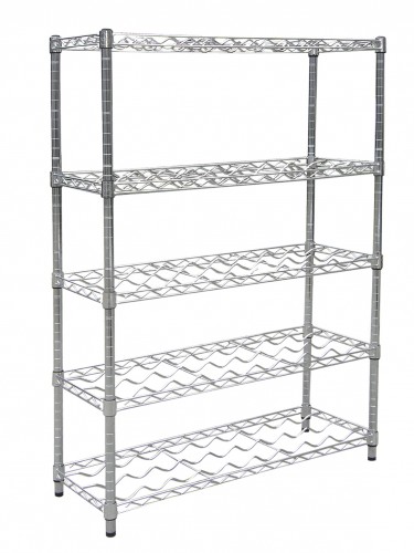 Bottles rack with 5 grid shelves, 915x350x1370 mm