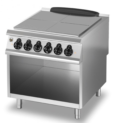 Electric solid top range