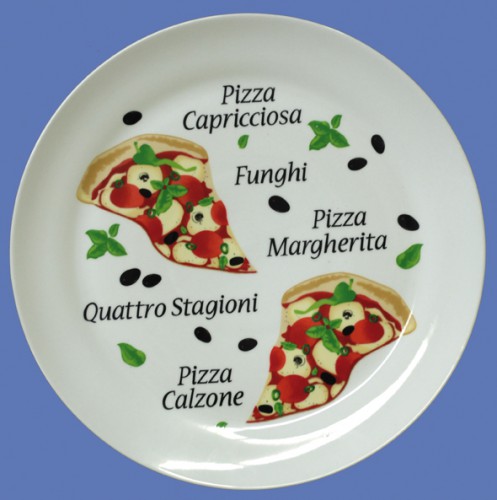Assiette à pizza, en porcelaine robuste