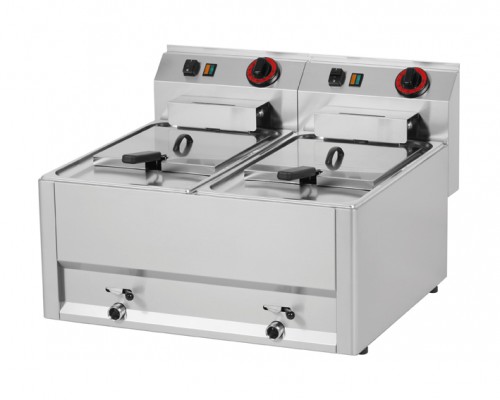 Fryer, Electric; 660X600X290 Mm, Tank Capacity: 2X8 Litres,