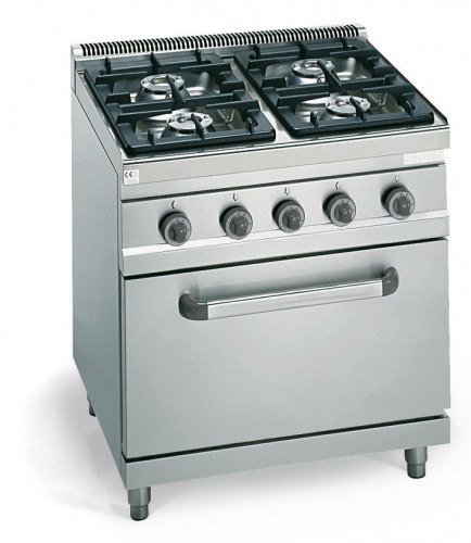 Range gas with 4 burners and pilot flame