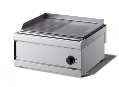 Grillade électrique avec plaque mixte (lisse/nervurée)