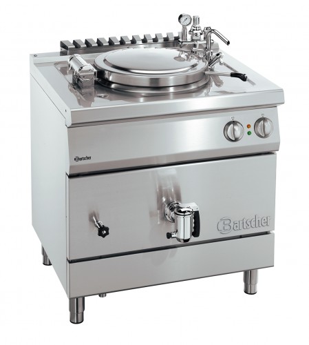 Electric boiling kettle, indirect heating, 100 litres with automatic water level control