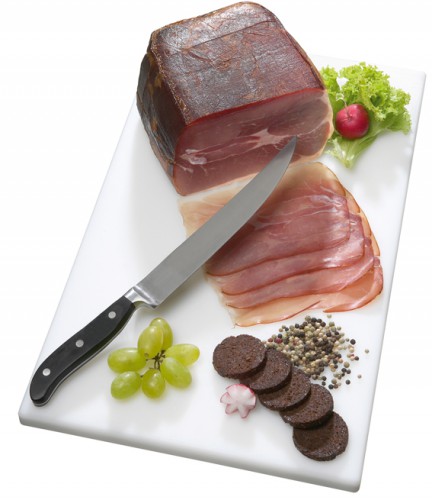 Cutting board PE, white, 500x300