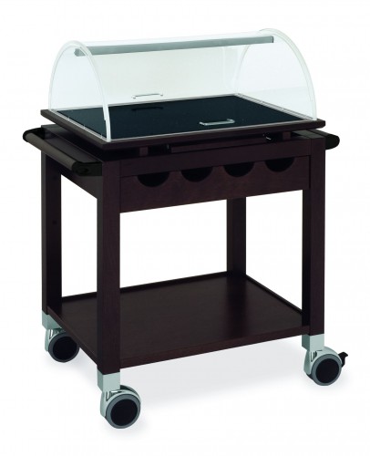 Wood trolleys - wengé finish - 2 shelves