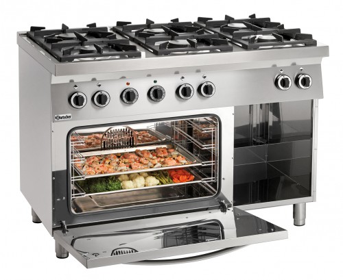 Gas stove MFG760, 6 Burners, electric oven