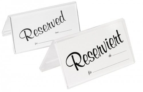 Porte-carte en Anglais: "Reserved"