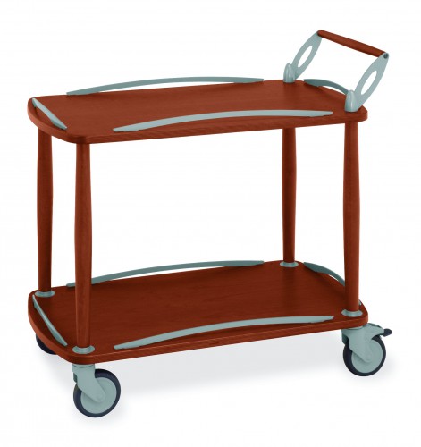 Wood trolleys - wengé finish - 2 shelves