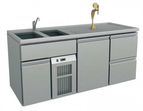 Comptoir à bar, 1965 x 700 x 900 mm, refroidissement ventilé